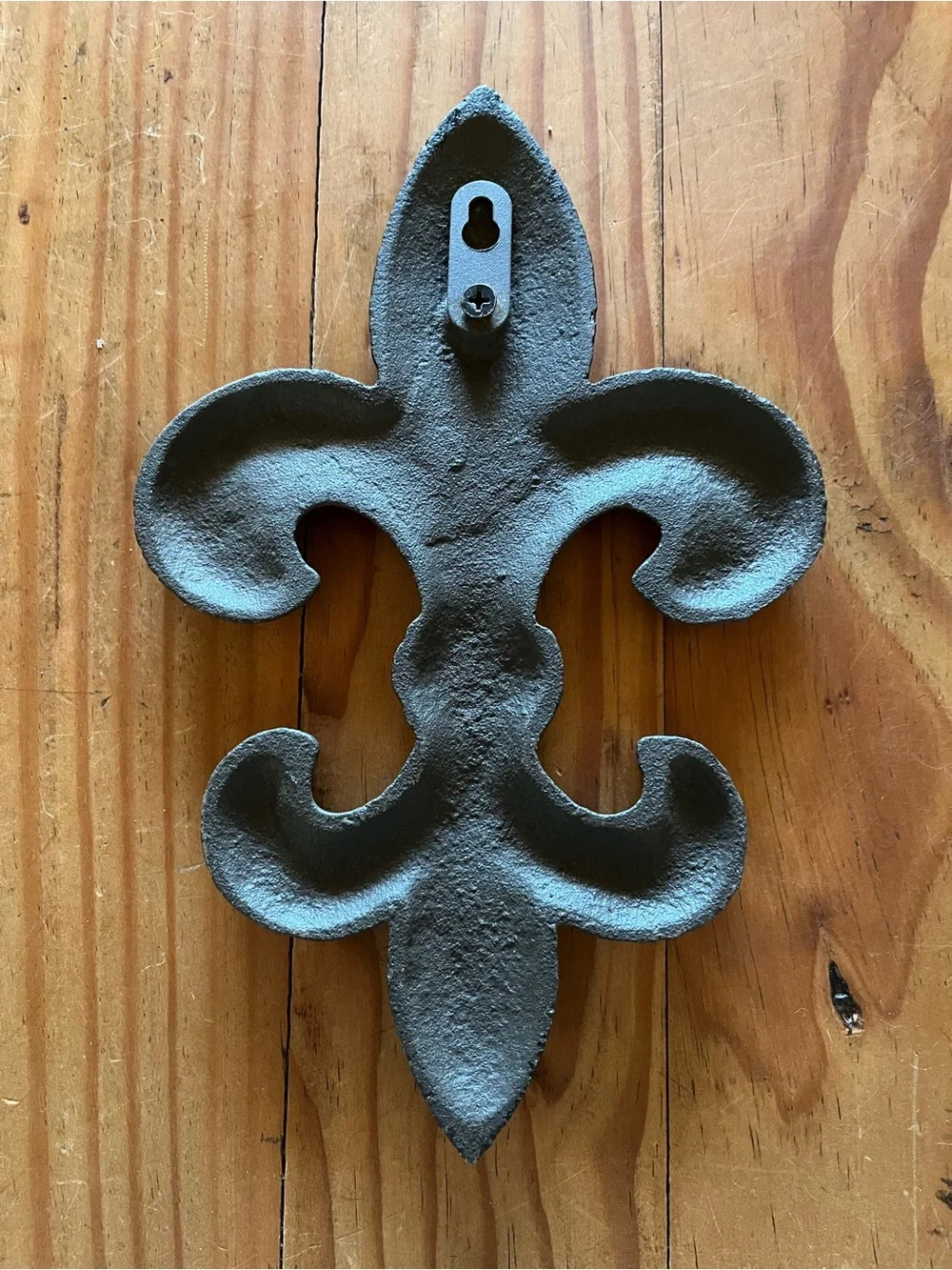 Black Cast Iron Wall Fleur-de-Lis